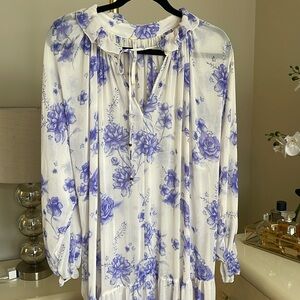 Sheer floral maxi dress